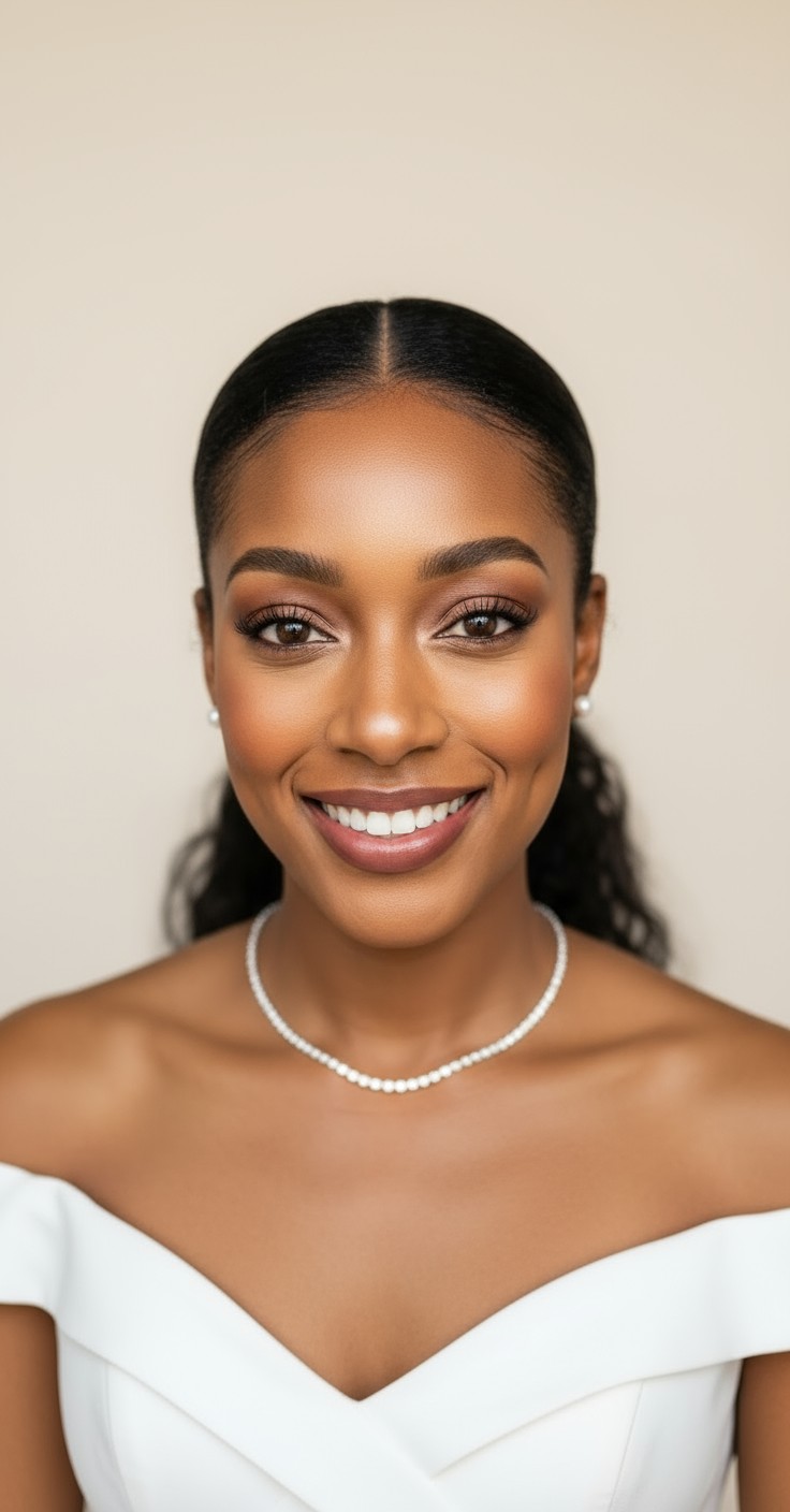 After Bridal Low Ponytail